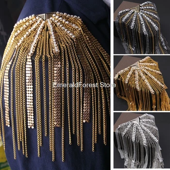 

Korean Chao Men's and Women's Jewelry British Brooch Small Suit Shoulder Seal Fashion College Super-long tassels accessories