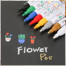 8 шт./партия, металлическая маркер на масляной основе, стеклянный металлический деревянный резиновый камень, пластиковая бумага, кожа, холст, тонкая точечная боль