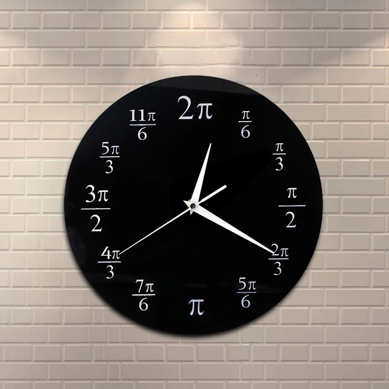 Топ! настенные часы математическая Pi классная комната декор для стен черные