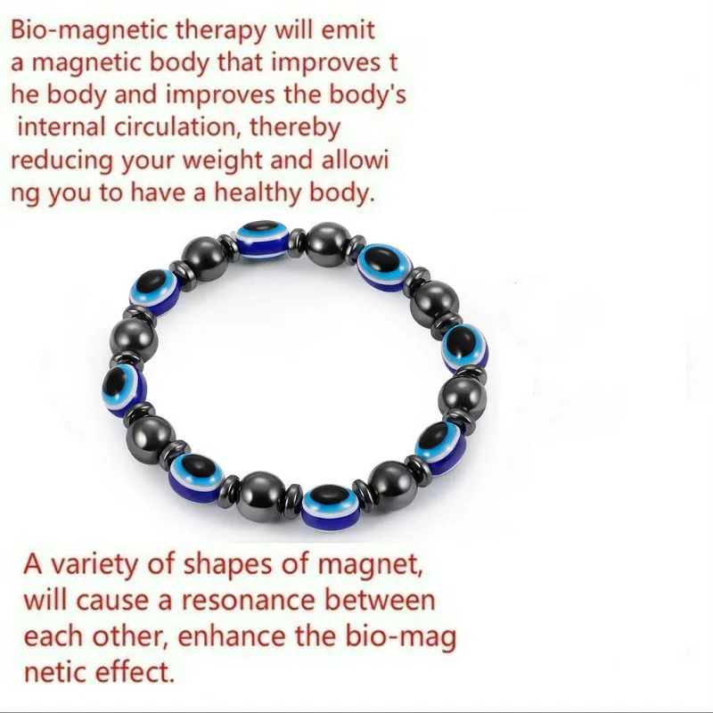 Эффективный магнитный терапевтический браслет с черным камнем для потери веса, Регулируемый медицинский уход, роскошный продукт для похудения