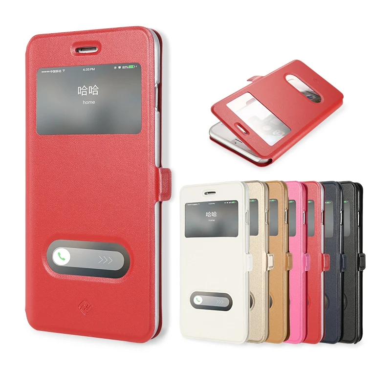 KISSCASE Передний сенсорный флип телефон кожаный чехол для iPhone 8 7 6 6s Plus умные Чехлы