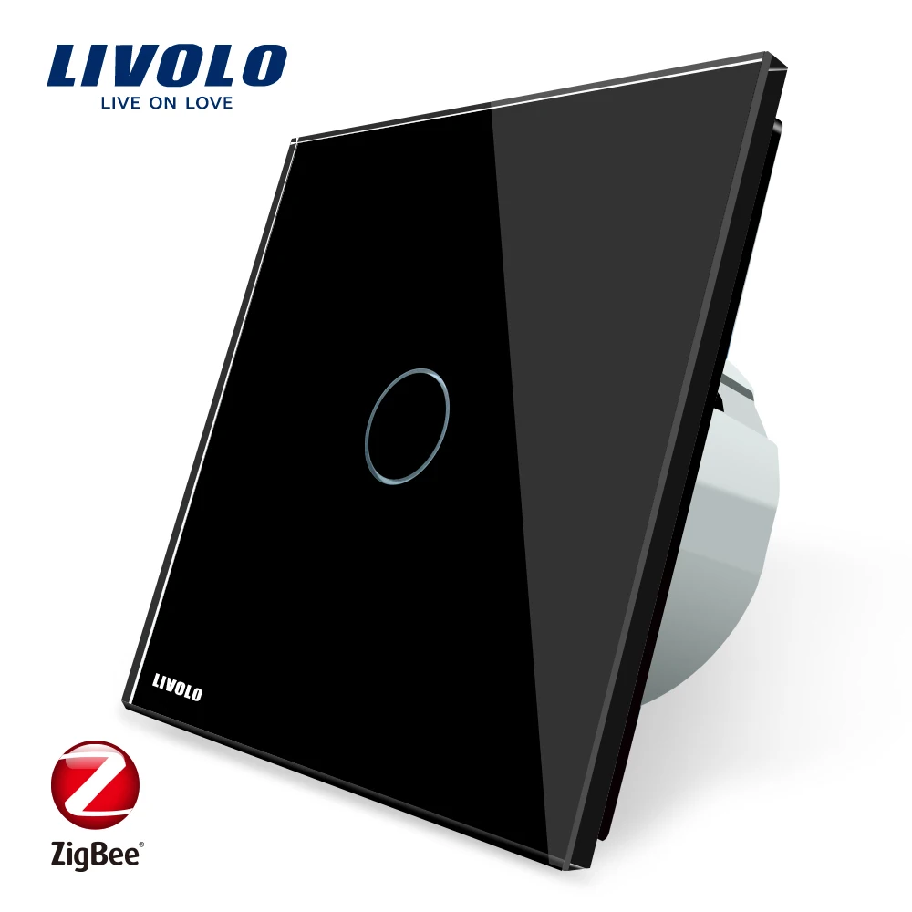 Livolo ЕС Стандартный Zigbee умный дом настенный сенсорный выключатель, сенсорный/WiFi/APP управление, работает с Alexa, работает только с Livolo шлюз