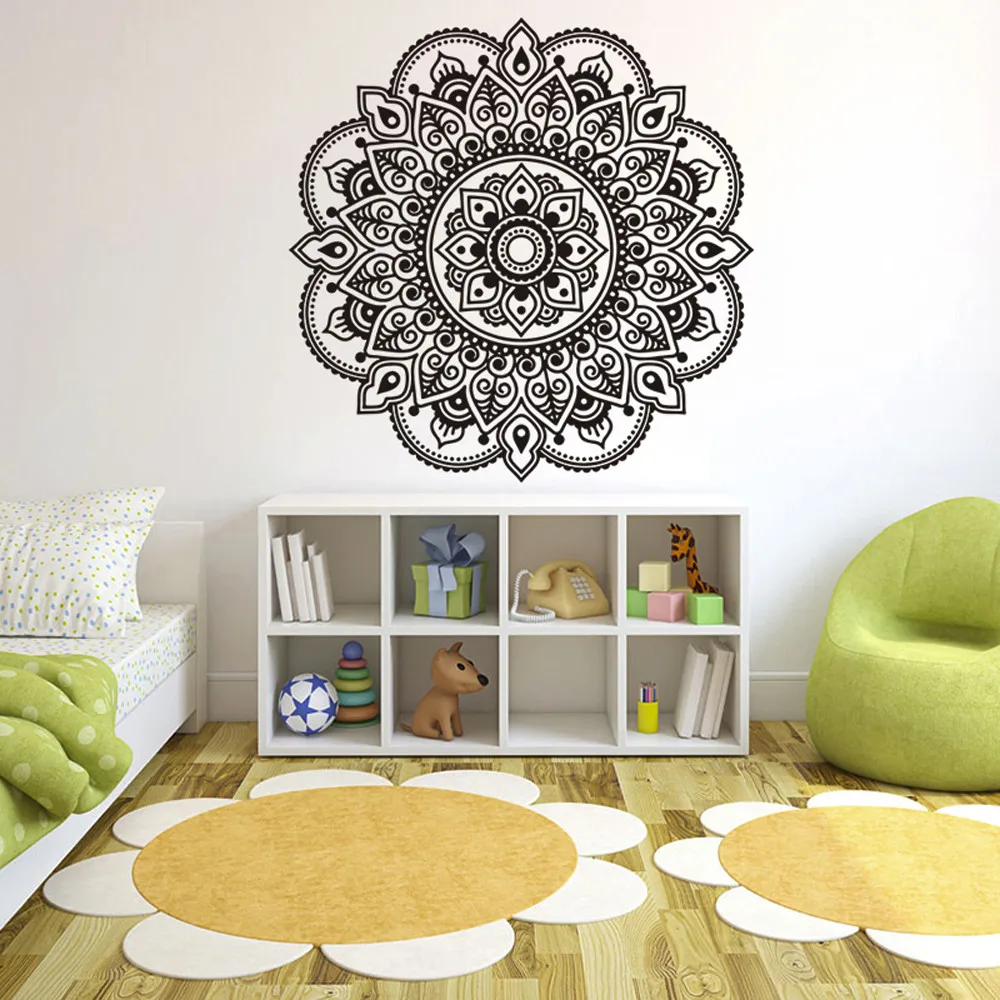 

2019 Hot New Products Mandala Flower Indian Bedroom Living Room Wall Stickers Decal Art Mural Home family Home Low price