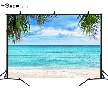 

BEIPOTO Summer Blue Sky Sea Island Beach photography backdrops photo background Studio Props sea themed party decoration banner