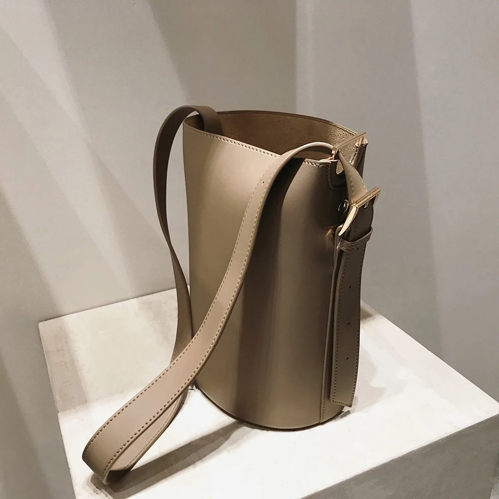 

Large Capacity Bucket Bags Women Handbag Casual Shoulder Messenger Bags Ladies PU Purse Female Shoulder Tote