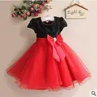 Save 1.62 on 2017 Summer Baby Girls Dress Sequins Fashion Princess Dress Girl Clothes Sleeveless Lace Party Dress O-neck Bow Costume For Kids