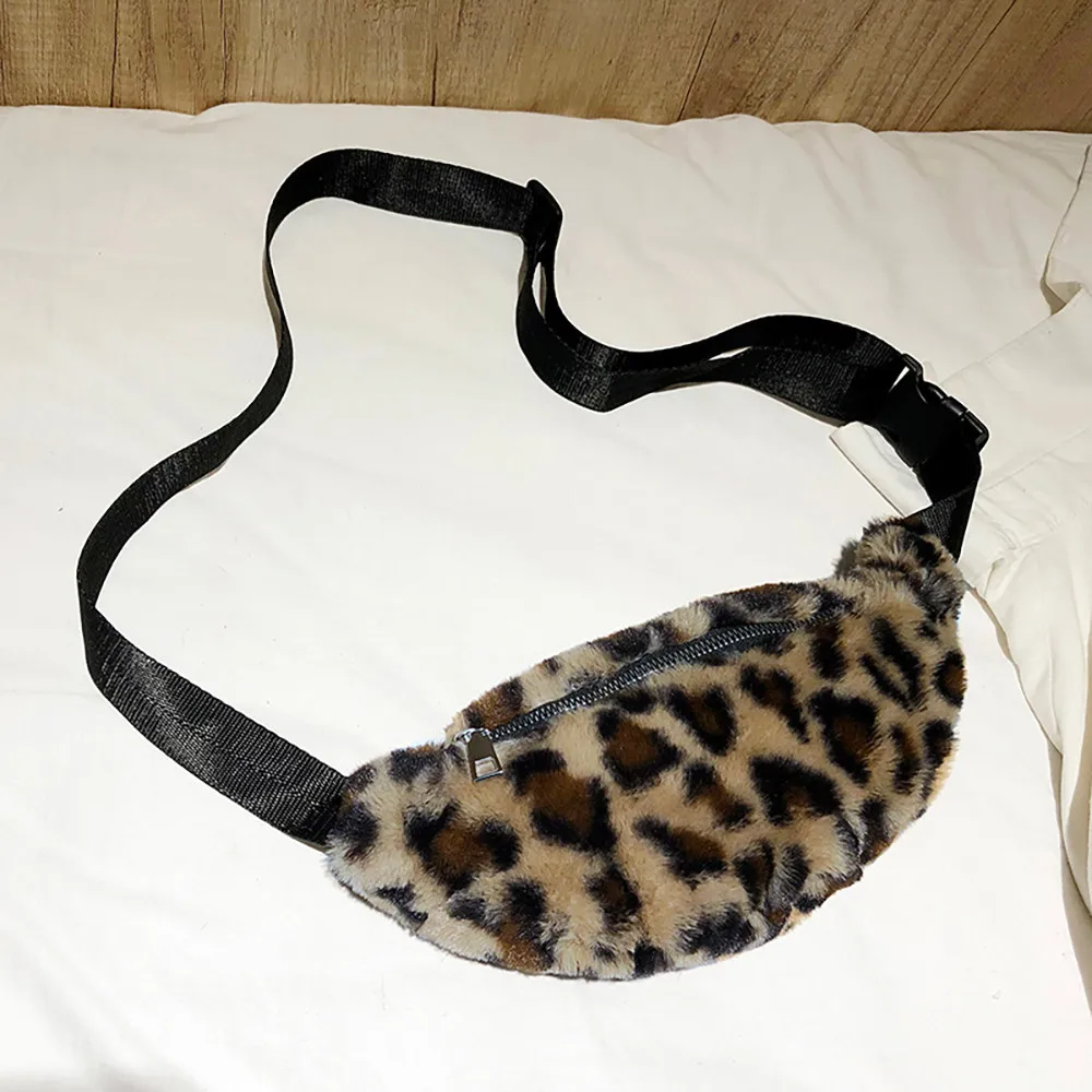 Женский широкий плечевой ремень нагрудная сумка через плечо Леопардовый принт карманы поясная сумка с пайетками дорожная сумка с клапаном