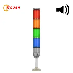 LTA-505AJ-4 Водонепроницаемый башня света многослойная огни IP65 для машина мигает освещения со звуком 90dB круглым дном