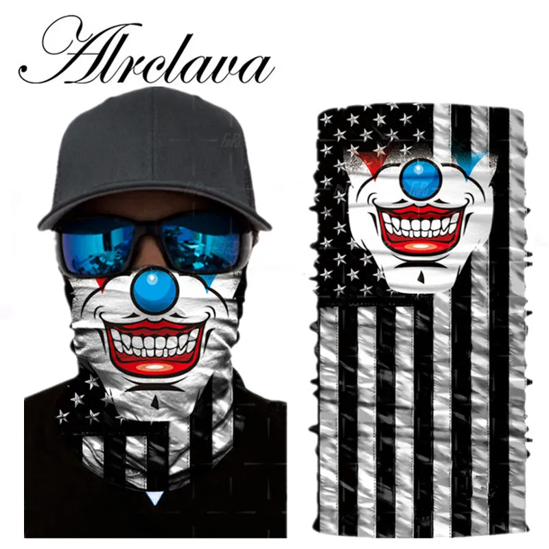 WINCAN Face Cover Clown Lady Clown Gridando Palloncini Colorati Attraverso Un megafono Divertente e Creativo Passamontagna Unisex Riutilizzabile Bocca Bandana Ghetta con 6 filtri