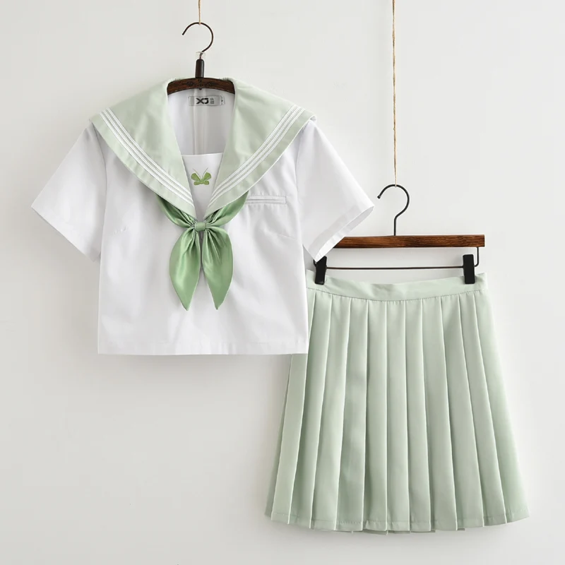 Новинка года; японская школьная форма для девочек; школьная форма морского флота для девочек; костюм для костюмированной вечеринки в стиле аниме Enma ai - Цвет: light green suit