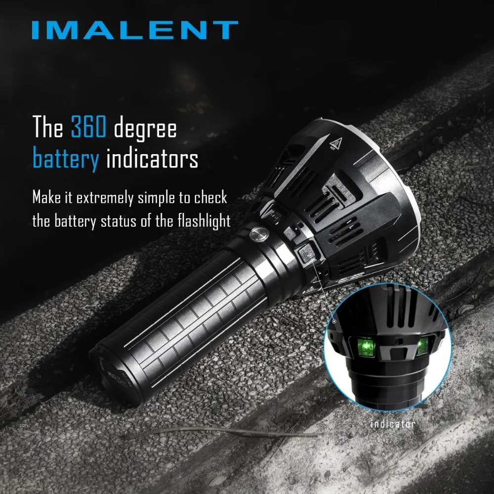 IMALENT MS12 12xcree XHP70 53000 люмен Высокая производительность Открытый Поиск свет светодио дный фонарик (Батарея пакет строить-в)