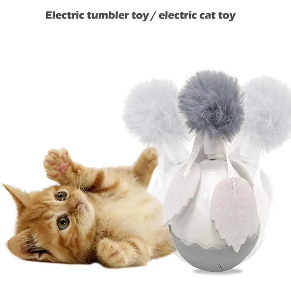 Игрушка-головоломка для кошек, электрический тумблер для домашних животных, игрушка-головоломка с плюшевой головкой, 360 градусов, необычное вращение, котик-тизер, Новое поступление