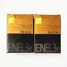 Batterie d'appareil photo pour Nikon, 2 pièces par lot, EN-EL3e ENEL3e EN EL3e, D300S D300 D100 D200 D700 D70S D80 D90 D50 L15 MH-18A