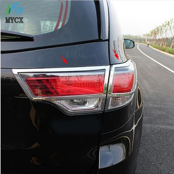 

ACCESSORIES FIT FOR TOYOTA HIGHLANDER 2014 2015 KLUGER CHROME REAR TAIL LIGHT LAMP COVER TRIM MOULDING GARNISH STYLING