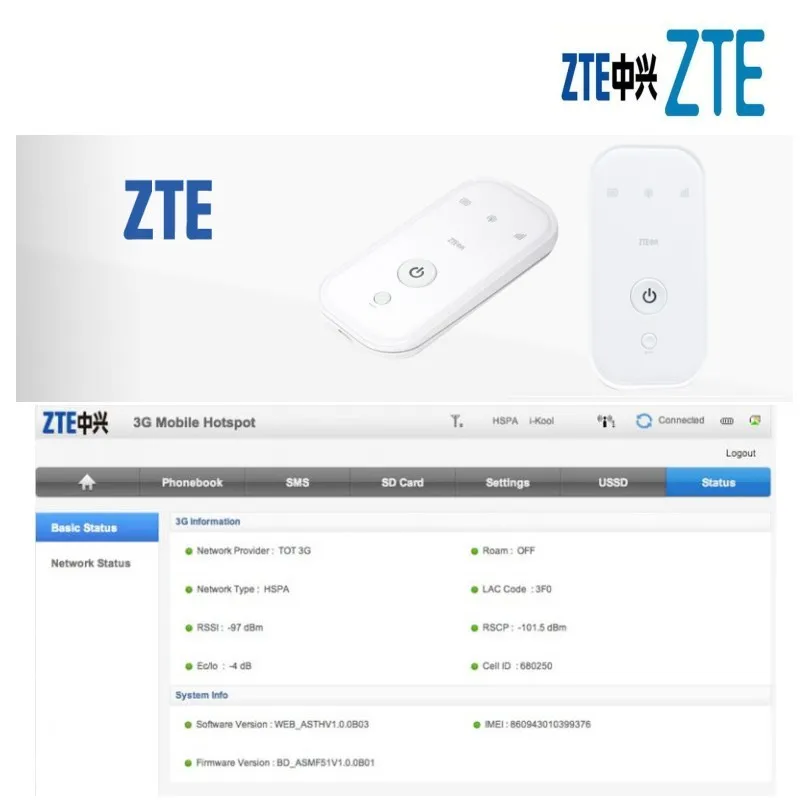 Лот из 20 шт zte MF51 3g Мобильная точка доступа