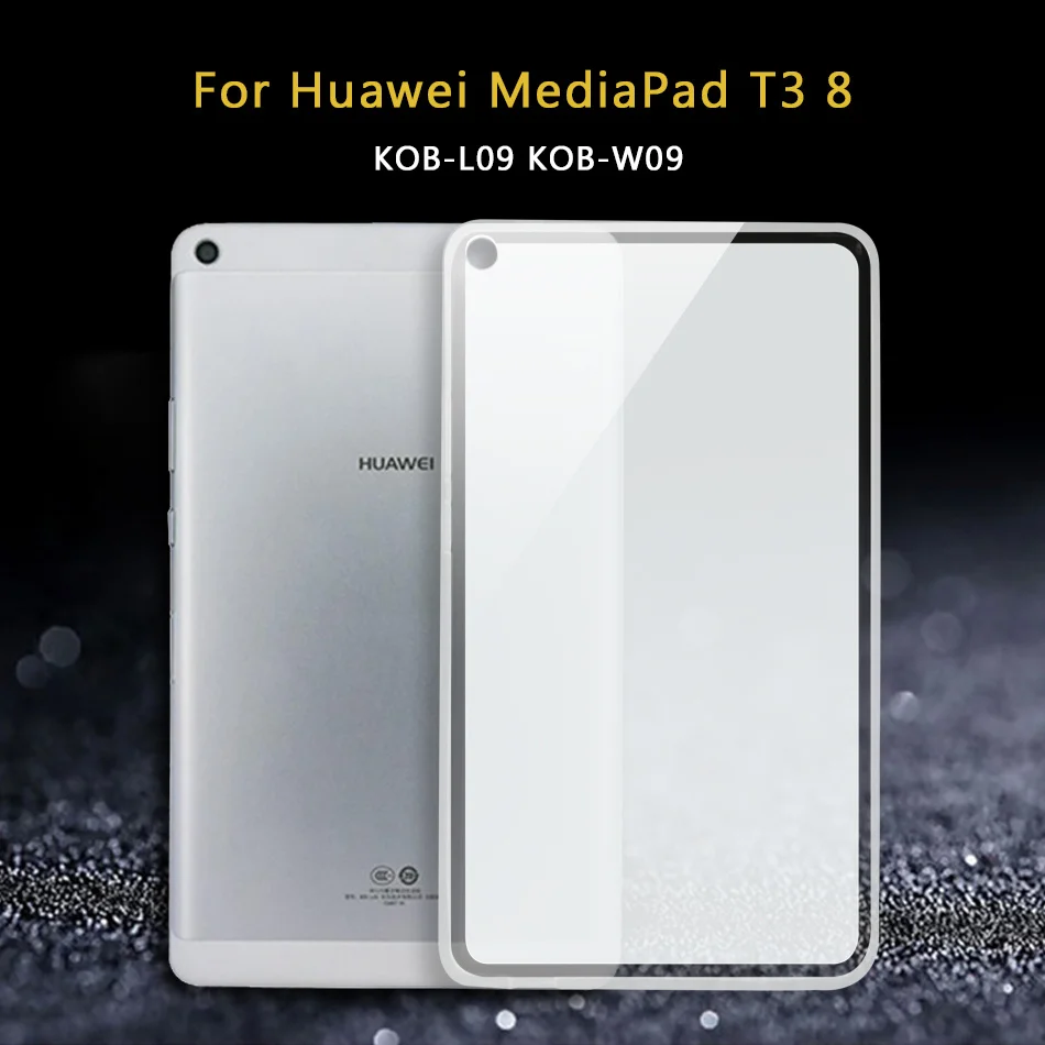 Силиконовый чехол для huawei MediaPad медиа T3 10 8 7 T1 T2 Pro X2 Honor планшет 2/5 Waterplay tab для игровой площадки 8,0 9,6 10,1 HDN-W09 - Цвет: T3-8.0