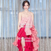 Runway Dresses 2017 Strapless Patchwork Ruffles Chiffon Long Summer Dresses Women Bohemian Brand Style Vestidos De Festa