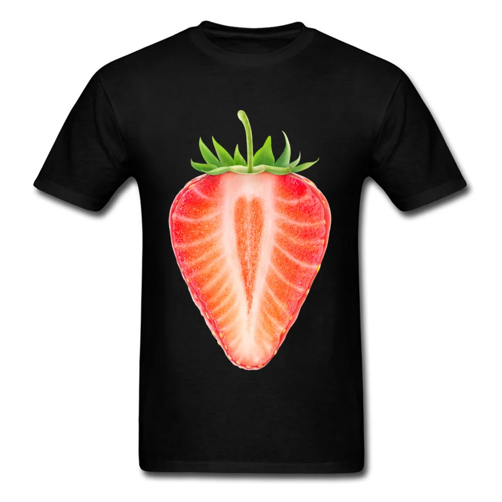 

T-Shirt Mens Fruit Strawberry Slice Printing Tshirt Simple Summer Tee Men's Fashion Causal Icon Society Tee-Shirts Beach T Shirt