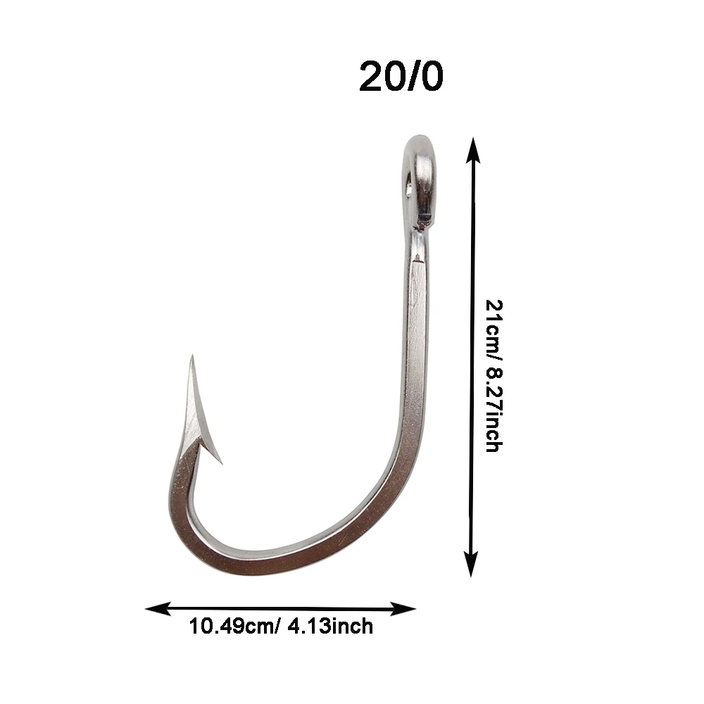 2 шт., 7731 рыболовные крючки из нержавеющей стали, большая акула и приманка для тунца, крючки, очень прочные для морской рыбалки, размер 16/0, 18/0, 20/0