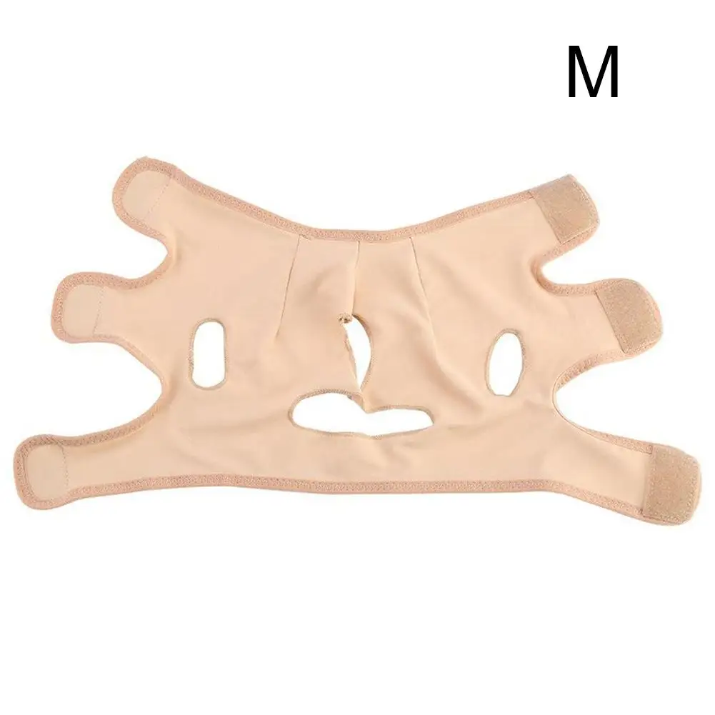 Тонкая маска для лица для похудения, бандаж для ухода за кожей, форма ремня и подтяжки, уменьшенная двойная маска для лица и подбородка, осветляющая повязка для лица - Цвет: M