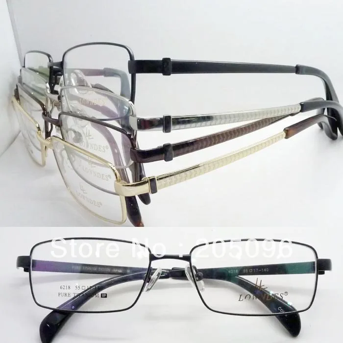 wholesales low price 6218 man pure titanium classic simple rectangle full rim prescription
