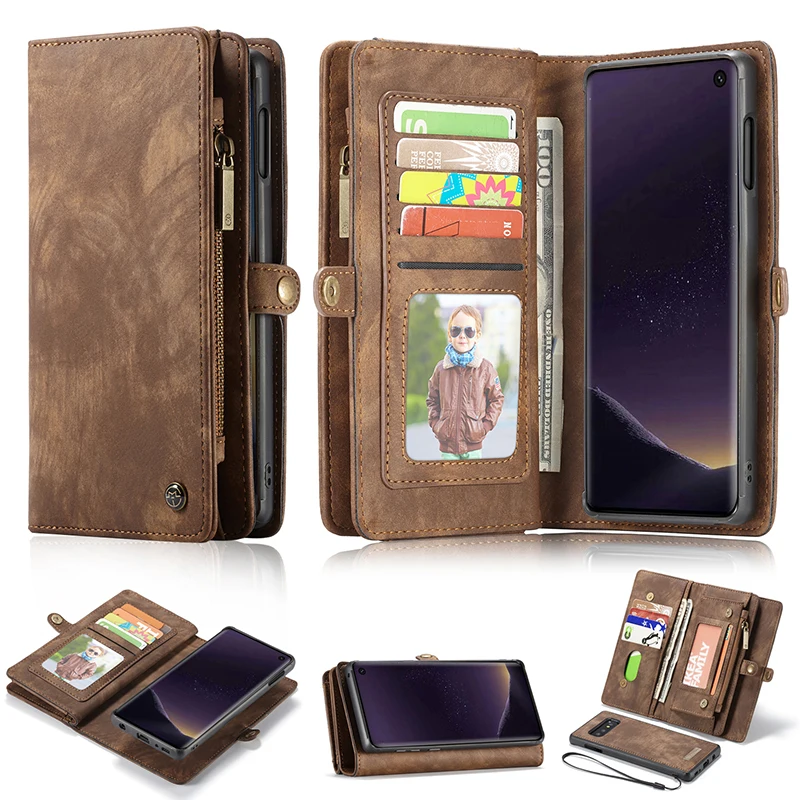 Luxury Leather Case For Samsung 10 Lite Case Magnetic Business Wallet Cover Flip Coque For Samsung Galaxy S9 S10 Plus Phone Case