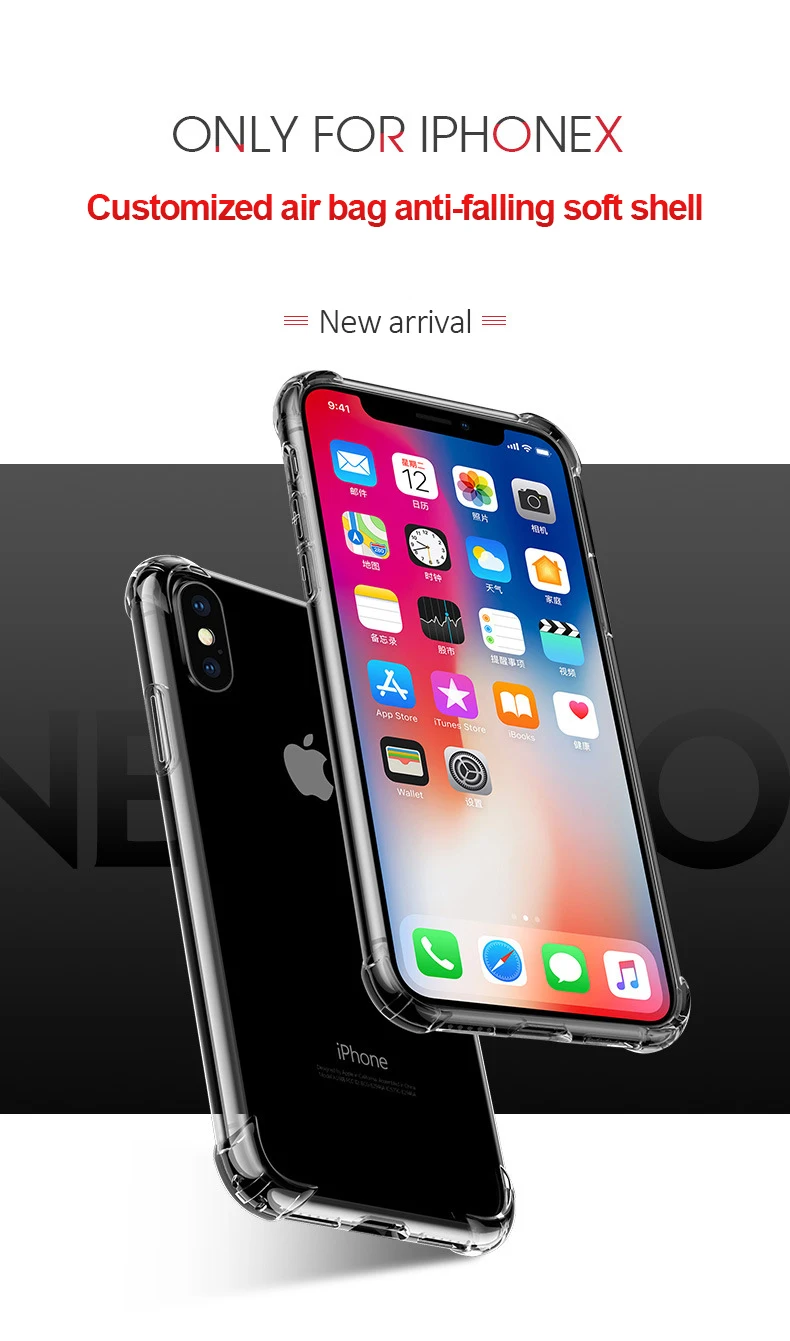 Phone Case For Iphone 7 Case Iphone XS Max Case XR 6 8 6S Plus Luxury Brand Case Transparent Clear Black Cover For Iphone X Case