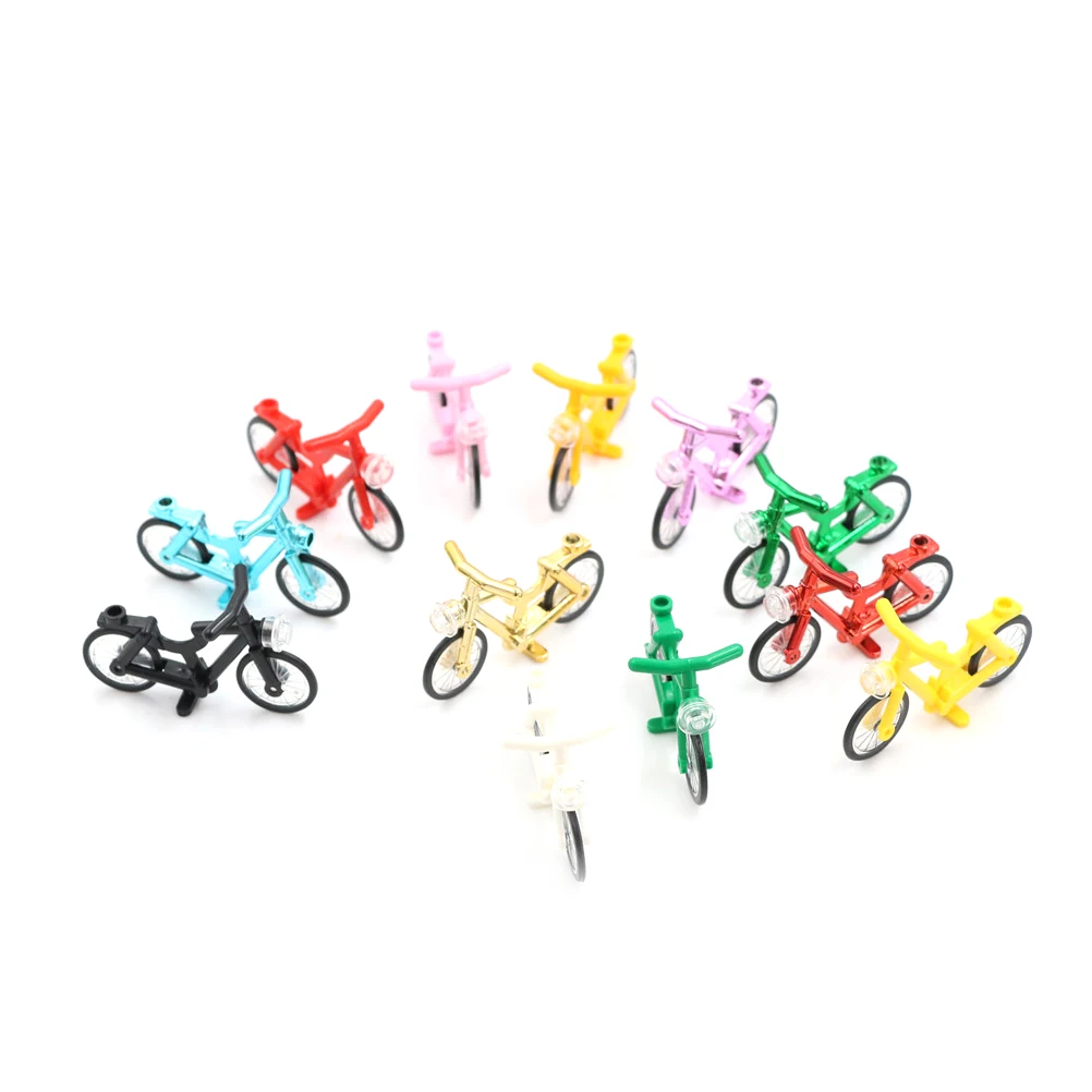

New DIY Chrome Bike Model Building Block Mini Dolls Action Figure Educational Building Blocks Assembled Toys Best Kids Gifts