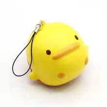 Милый мини утенок Мобильный телефон ремни мягкие игрушки медленно поднимающийся мягкий Пресс кукла руки сжимаются Дети игрушки случайный цвет