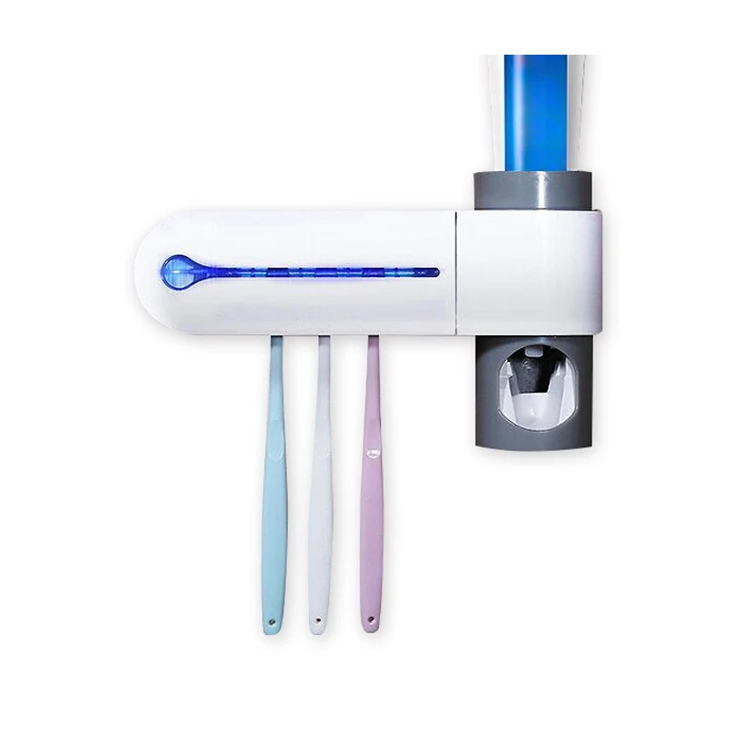 

Uv Toothbrush Sterilizer Can Put Multiple Automatic Toothpaste Toothbrush Dispenser Fashion Hygienic And Convenient Toiletrie