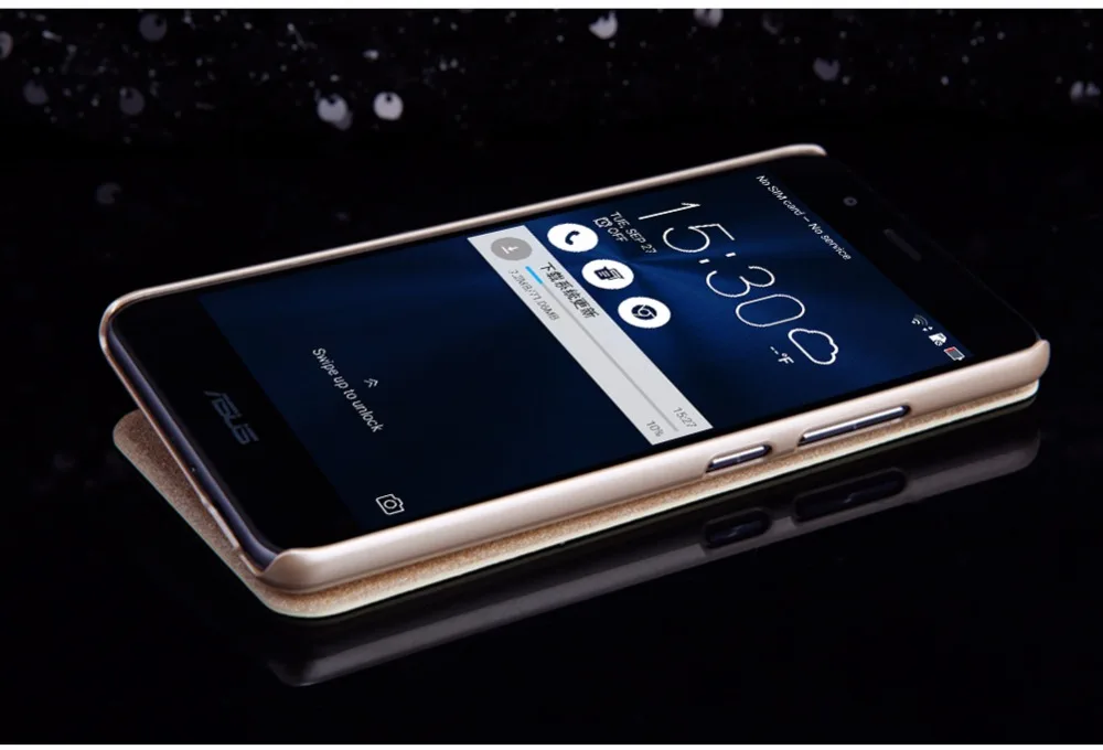 Для Asus Zenfone 3 Max ZC520TL флип чехол серия NILLKIN Sparkle пластиковый из искусственной кожи