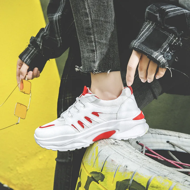 

Womens Female Trainers Women Platform Shoes Lace Up Vulcanize Shoes Women's Chunky Sneakers