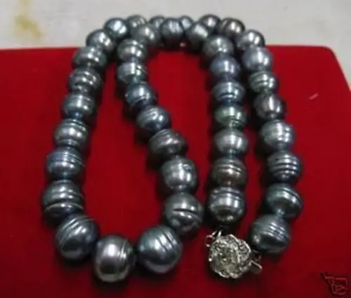 

Hot sale new Style >>>>>huge 11-12 MM18'' FRESHWATER BAROQUE BLACK PEARL NECKLACE