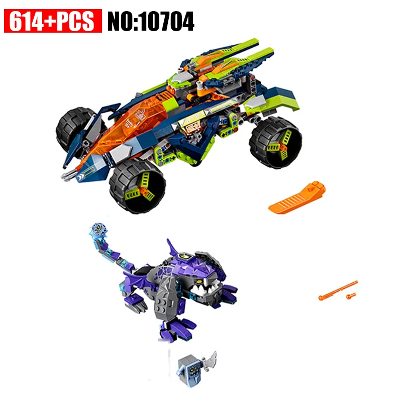 

10704 BELA Nexo Knights Aaron's Rock Climber Model Building Blocks Enlighten DIY Figure Toys For Children Compatible 70358