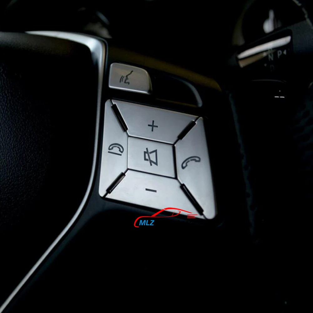

Console Steering Wheel Panel Knob Button Switch Trim Cover Sticker 12P For Mercedes Benz C E Class W204 2011-2013 W212 2010-2014