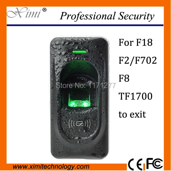 ZK IP65 Waterproof Fingerprint reader with access control system RS485 fingerprint sensor work for F18 F2&F8 access controller f3 finger pin free shipping fingerprint access control reader with keypad waterproof structure design ip65 waterproof