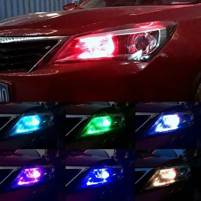 2 шт. RGB T10 W5W светодиодный 194 168 автомобильная лампа 5050 SMD araba Dome okuma lambasi otomobiller kama lamba