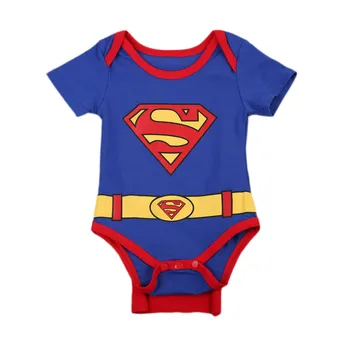 

Pudcoco Baby Bodysuit Infant Jumpsuit Overall Short Sleeve Superman Body Suit Set Summer Cotton Baby Clothes