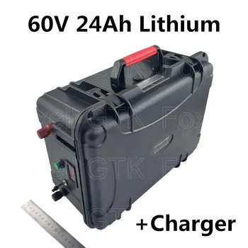 

60V 24Ah 25AH 2Lithium battery pack with BMS and charger for electric scooter electric bike motorcar Skateboard powertrools UPS
