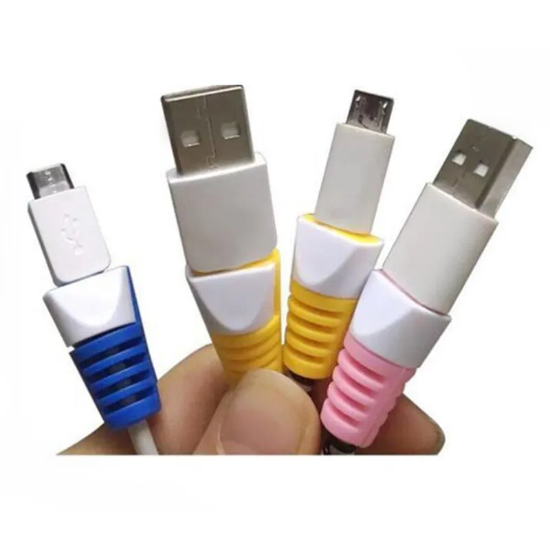 5 шт./лот USB кабель для намотки кабеля защита наушников Красочные наушники крышка