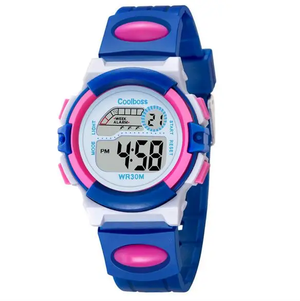 Новые модные часы детские спортивные часы светодиодный цифровые часы для мальчиков и девочек студенческие многофункциональные наручные часы