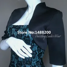 Новое Дешевое элегантное сатиновое болеро с 3/4 рукавами/Болеро/жакет/Палантин/шаль для женщин Пальто Свадебные аксессуары на заказ