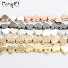 5x6 мм,, золотые, черные, гематитовые бусины для изготовления ювелирных изделий, бусины из натурального камня, сделай сам, ожерелье, браслет