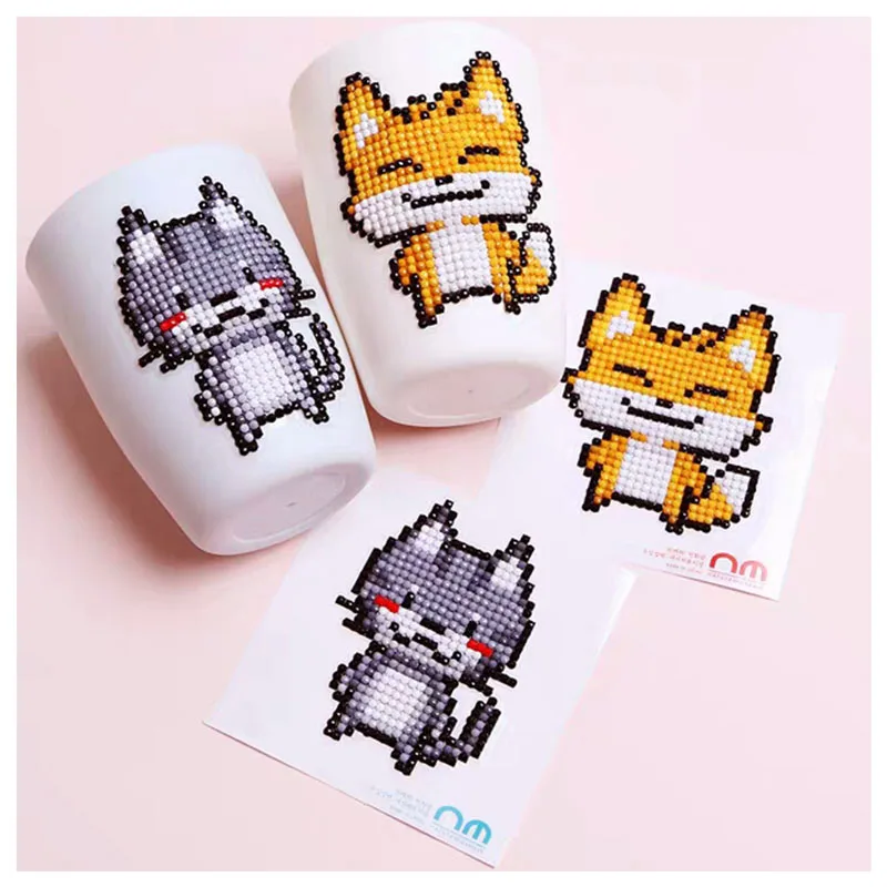 

DIY diamond painting cartoon animal new diamond painting children round diamond sticker double-sided transparent canvas SYT02
