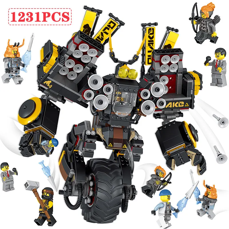 

1231PCS Film Quake Mech Series Bricks Compatible Legoingly Ninjagoed Blocks 70632 Figure Building Blocks Gift Toys For Boys