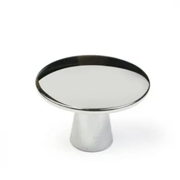 

modern simple fashion furniture knob mirror plane knob silver drawer cabient knob chrome dresser door pull handle