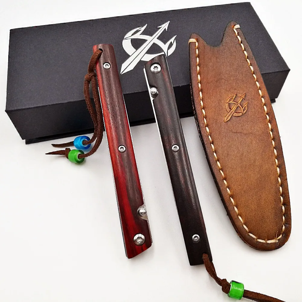 Swedish Powder Damascus Steel Folding Knife Wood Handle M390 Pocket Knives Sharp High Hardness Outdoor Mini Portable EDC Tools