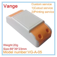 20 шт./партия экструдированный корпус для изготовления прессформы IP54 огнеупорный ПК Пластиковый корпус diy коробка 88*39*23 мм для Светодиодный драйвер продукта