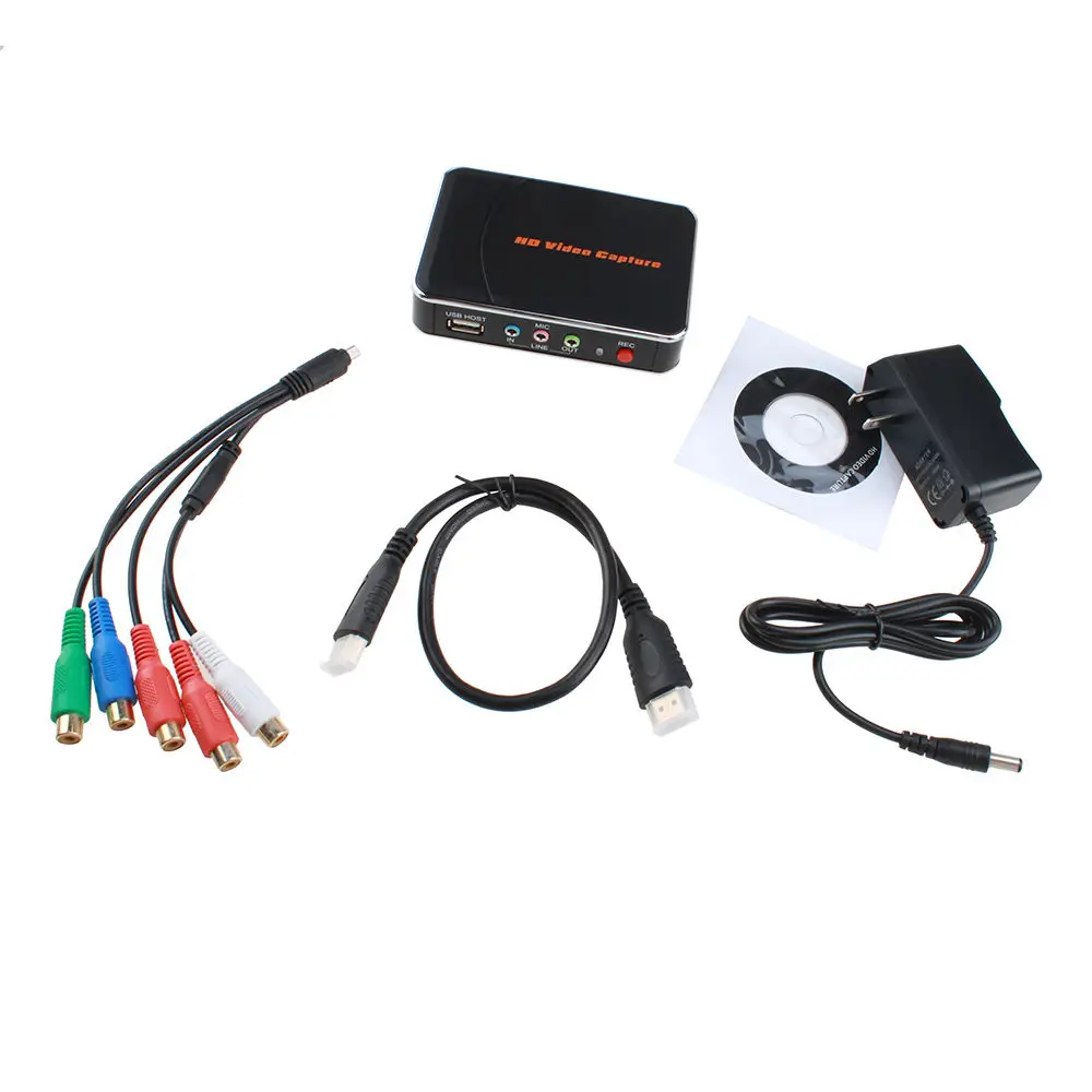 KuWFi HD игра захват видео 1080P HDMI YPBPR Регистраторы для XBOX One/360 PS3 /PS4 с одним кликом ПК не