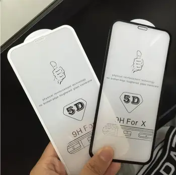 

Full Glue full Screen Curved 5D Tempered Glass Full Cover Glass Screen Protector for iPhone 6 6s 7 7s 8 Plus X Covered Glass